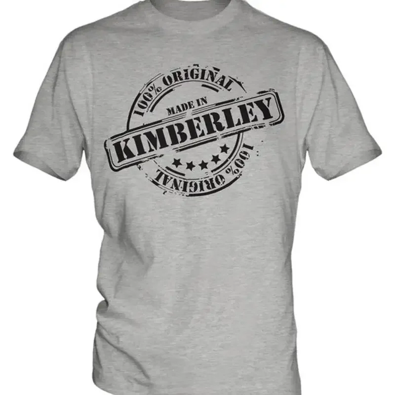 Camiseta hecha en KIMBERLEY para hombre, regalo de Navidad, cumpleaños, 18, 30, 40, 50, 60