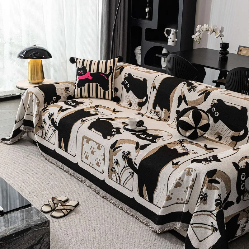 1PC Sofa Cover Cartoon Universal in All Seasons All-inclusive Sofa Towel Non-slip and Anti-cat Claw New Home Textile Products