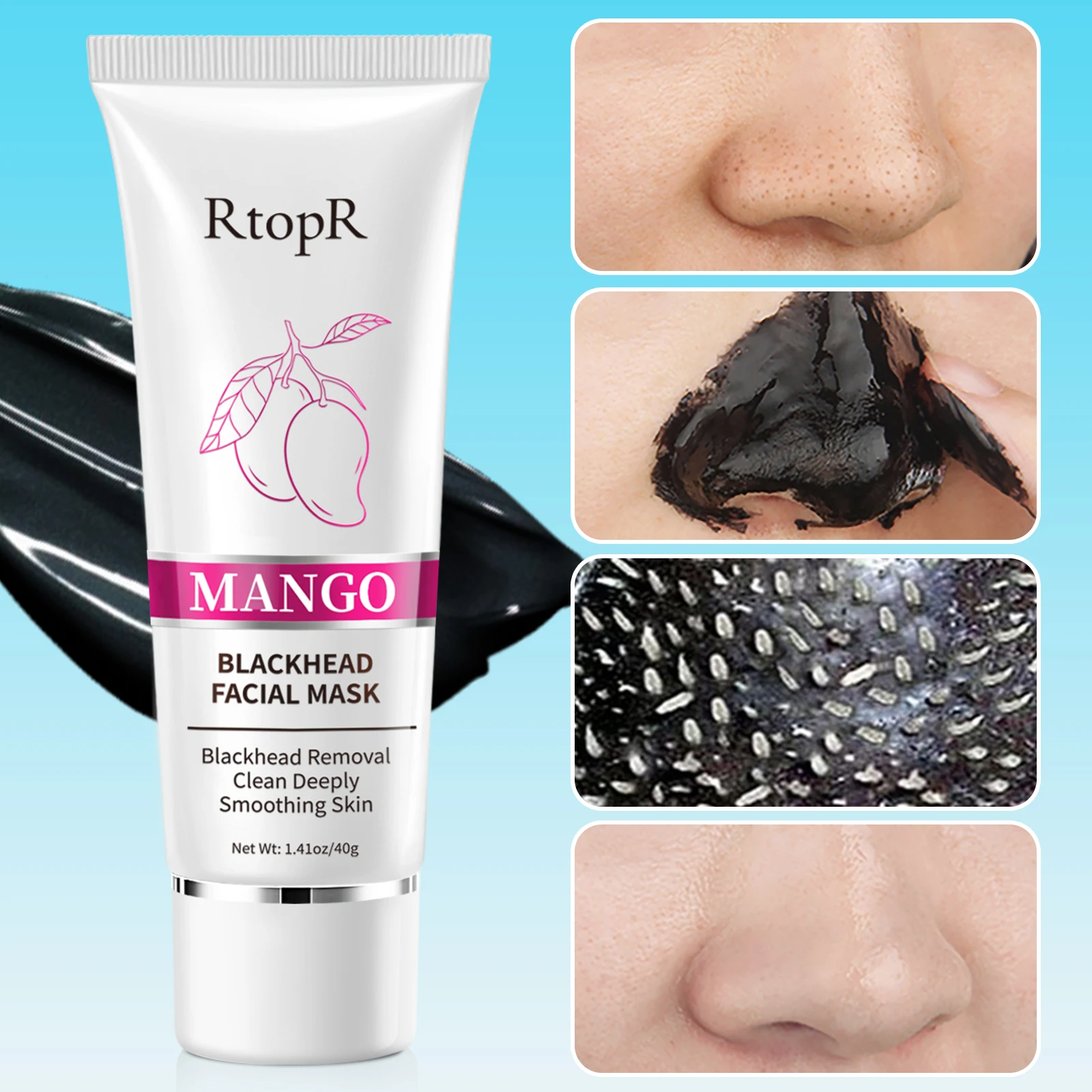 

Mango Blackhead removing mask Blackhead Removal Clean Deeply Smoothing Skin Moisturizing Oil control Whitening Facial skin care