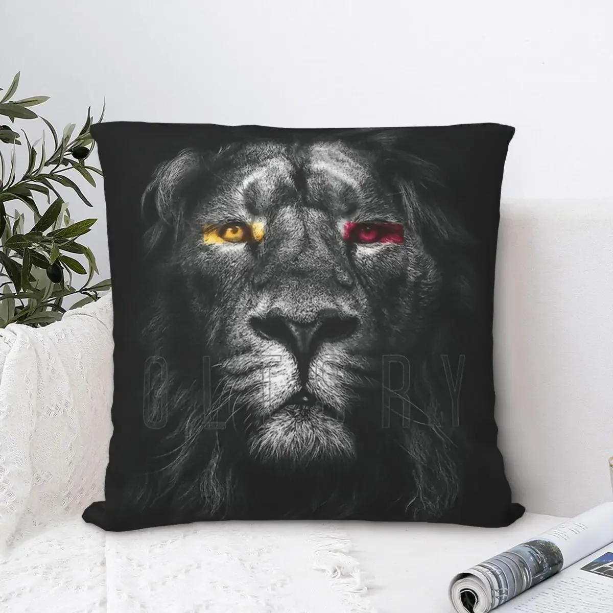 Galatasaray Aslan Lion Hug Pillowcase Backpack Cojines Home DIY Printed Chair Throw Pillow Case Decorative