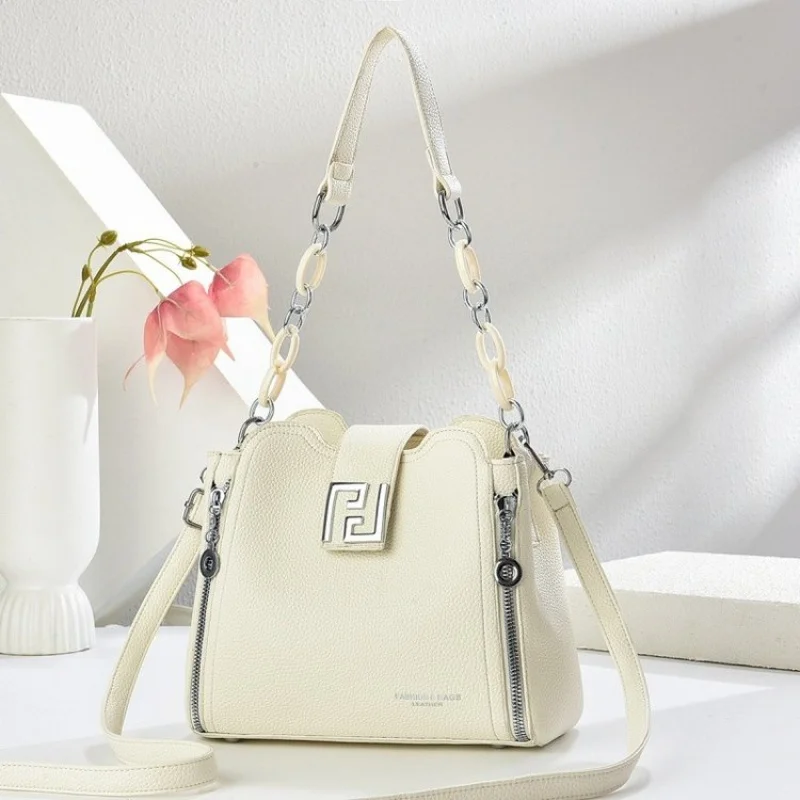 Elegante Leder-Umhängetasche für Damen, entworfen von berühmtem Designer, Luxusmarke, klassische, beliebte Schultertasche