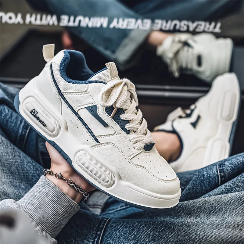 

Мужская повседневная обувь, кожаные белые туфли, удобные вулканизированные кроссовки, мужская спортивная обувь, Zapatos De Hombre