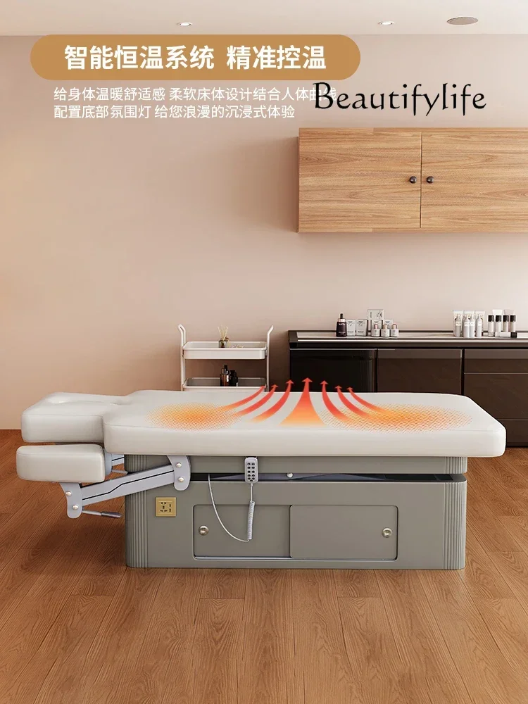 Electric Lift Beauty Care Bed Beauty Salon Special Bed Removable Massage Heating Physiotherapy Massage Couch