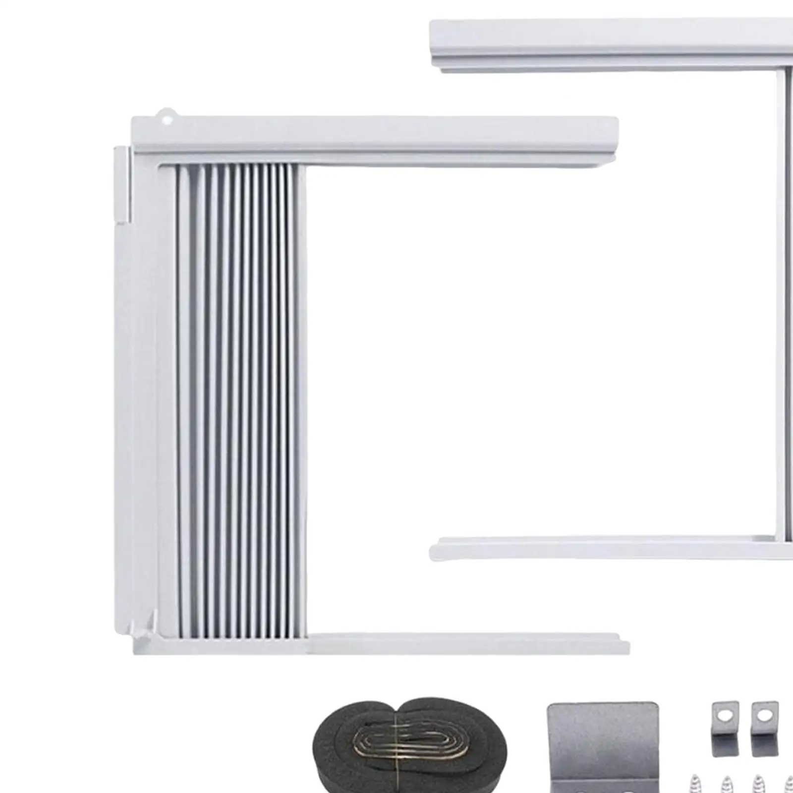 Insulation Panels Kit Window AC Side Panels with Frame Low Noise Vibration Seal Strip for Air Conditioning Window Sealing