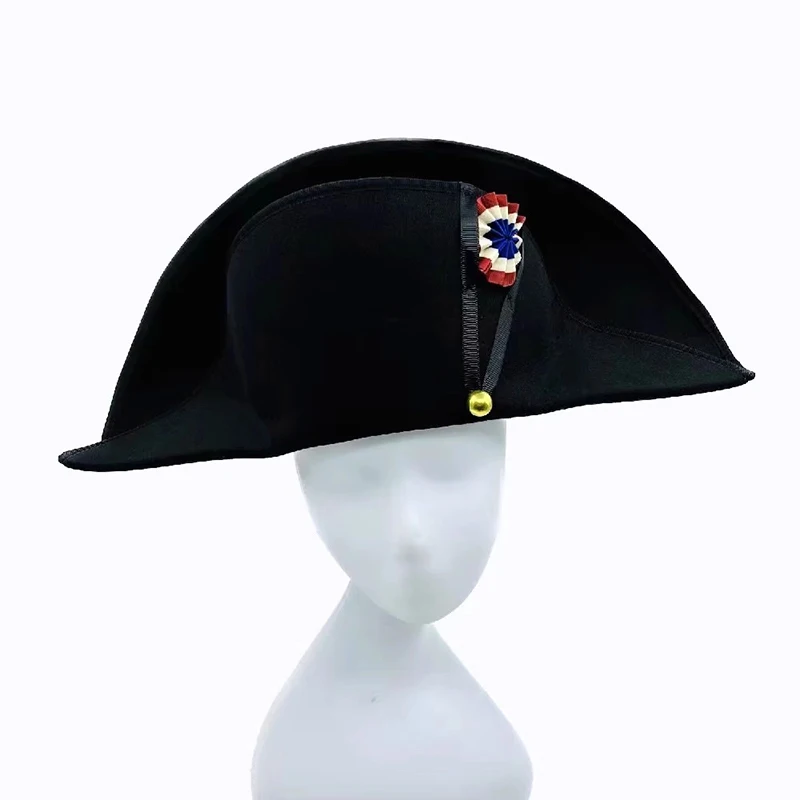 Gorra de lana de estilo francés para hombre, gorro de Cosplay, accesorios de utilería para adultos, 59cm, tamaño de la cabeza