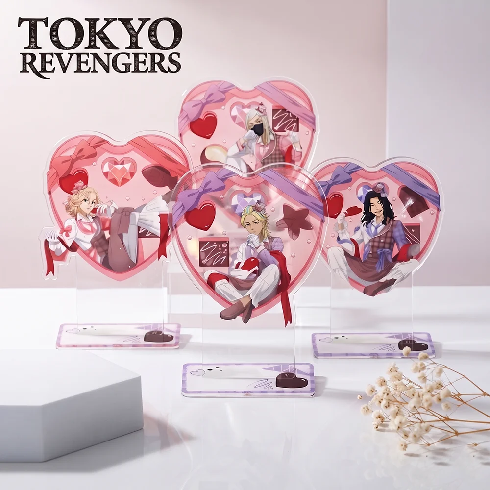 Tokyo Revengers Acrylic Stand Keychain 2026 New Mikey Draken Baji Chifuyu Cute Sweet Heart Gift Desktop Figure
