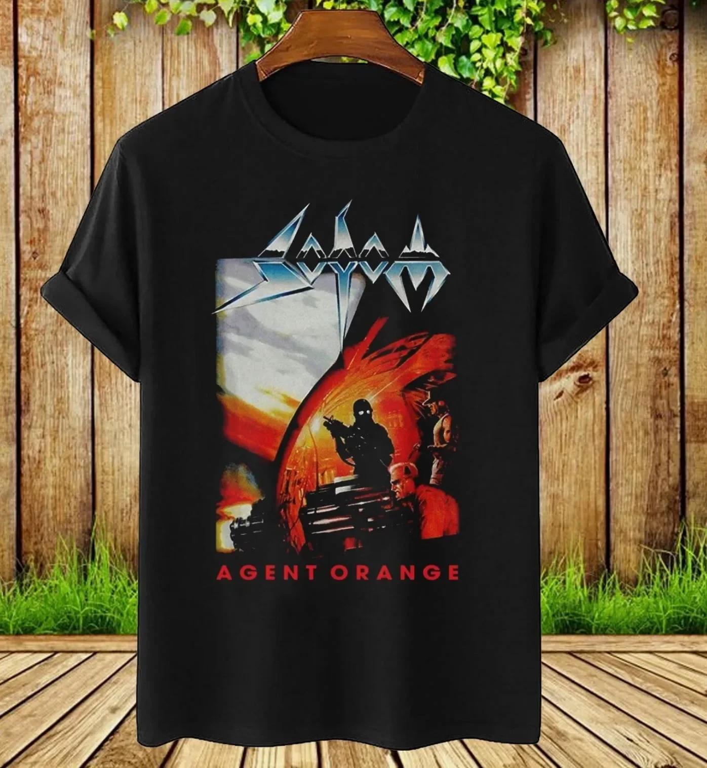 SODOM - Agent Orange Flag Classic Short Sleeve All size Gift Shirt