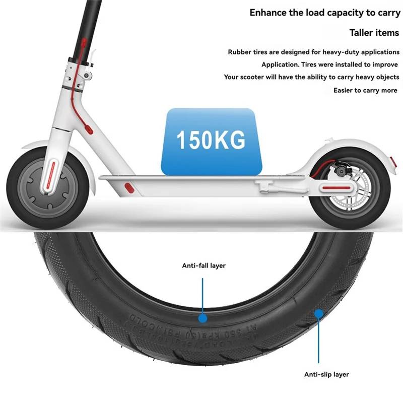 A51Q-For Xiaomi لـ M365 1S PRO PRO2 Kickscooter 9 بوصة إطار مفرغ 9X2.0 مع إطار الأنبوب الداخلي 8.5 بوصة #3