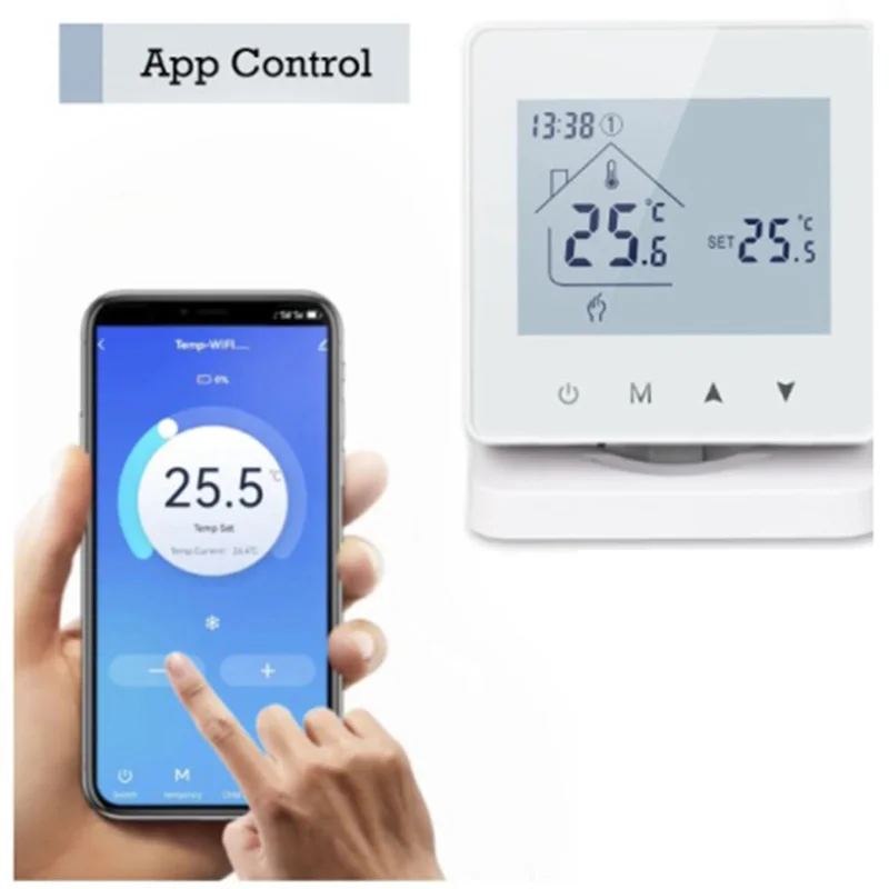A23F-Tuya Termostato wireless intelligente per caldaia a gas Riscaldamento ambiente Termostato programmabile con regolatore di temperatura domestica RF
