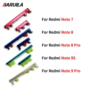 Bilashmart BackShell Side Power Key + Volume Button Xiaomi Redmi Note 7 8 9 Pro 9S ON OFF Volume Up Down Replace Repair Parts