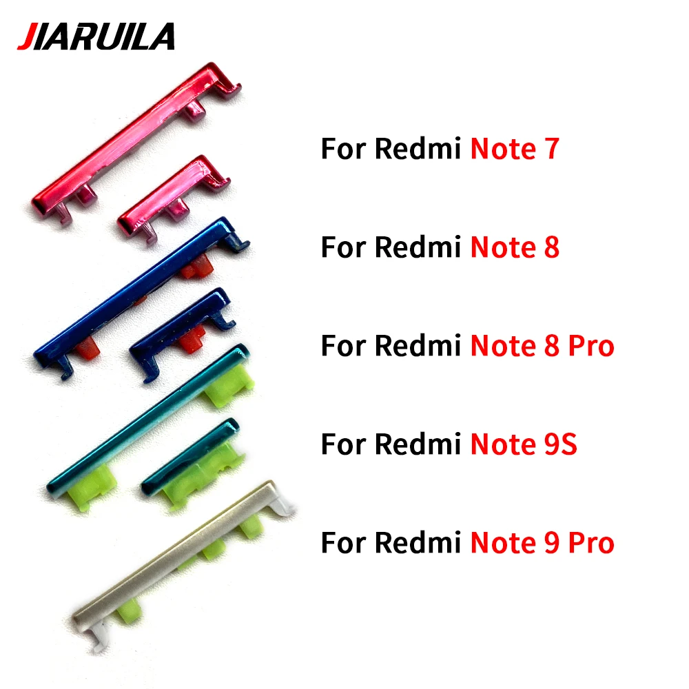 NEW Side Power Key + Volume Button For Xiaomi Redmi Note 7 8 9 Pro 9S ON OFF Volume Up Down Replace Repair Parts