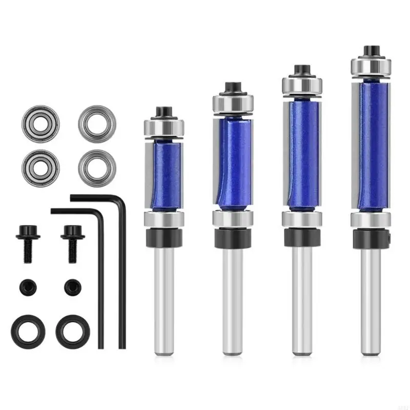

11Pcs 1/4inch Shank Milling Cutter Carving Edged Trimmer Router Bit A0KF