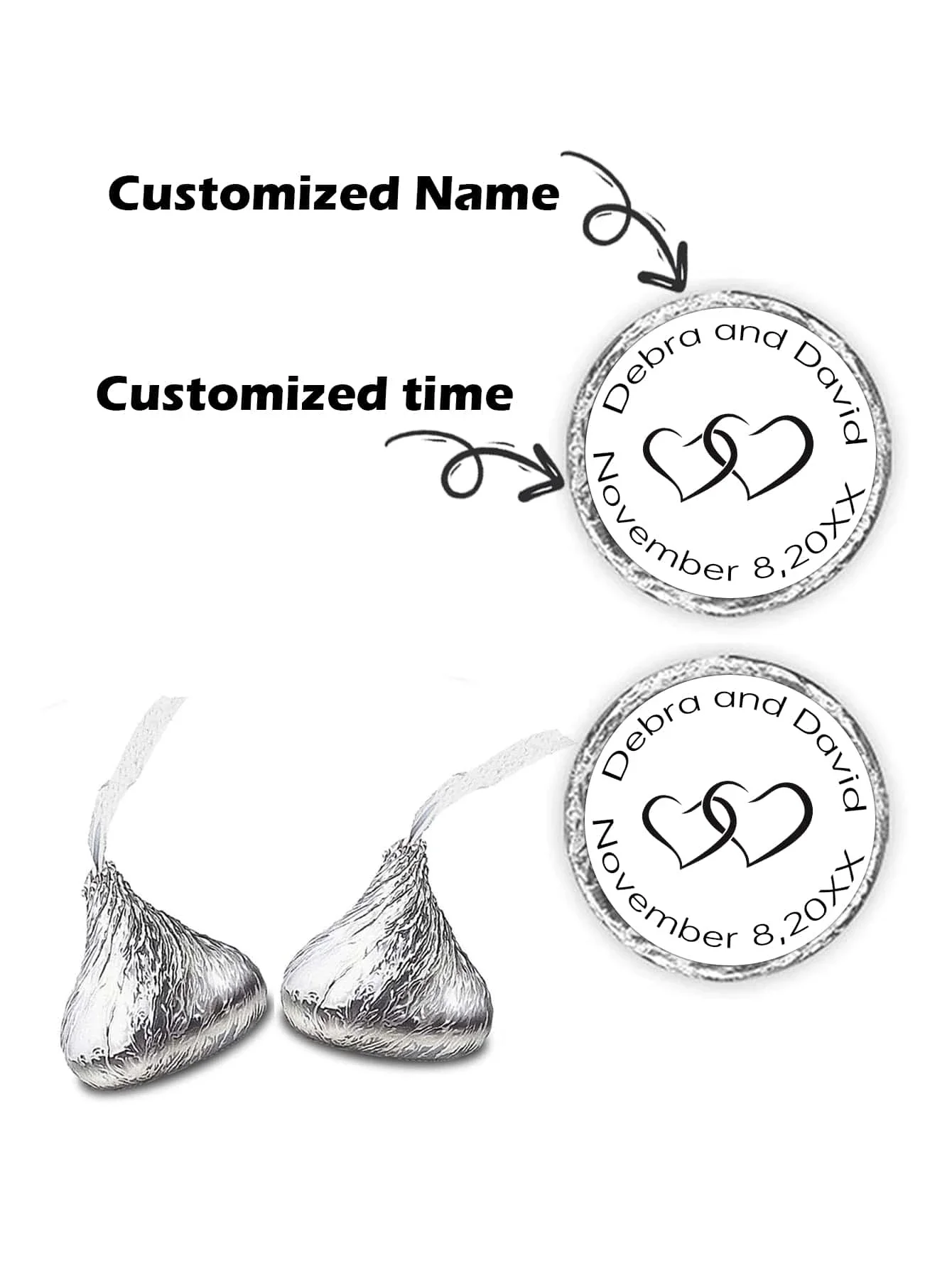 

2CM 100PCS Custom Circular Wedding Stickers with Personalized Logo Anniversary Labels for Special Occasions