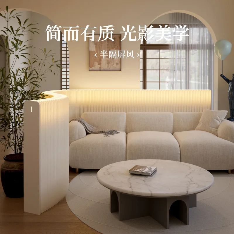 Screen partition Foldable mobile baffle Home high-end luminous paper wall Office porch Screen background wall