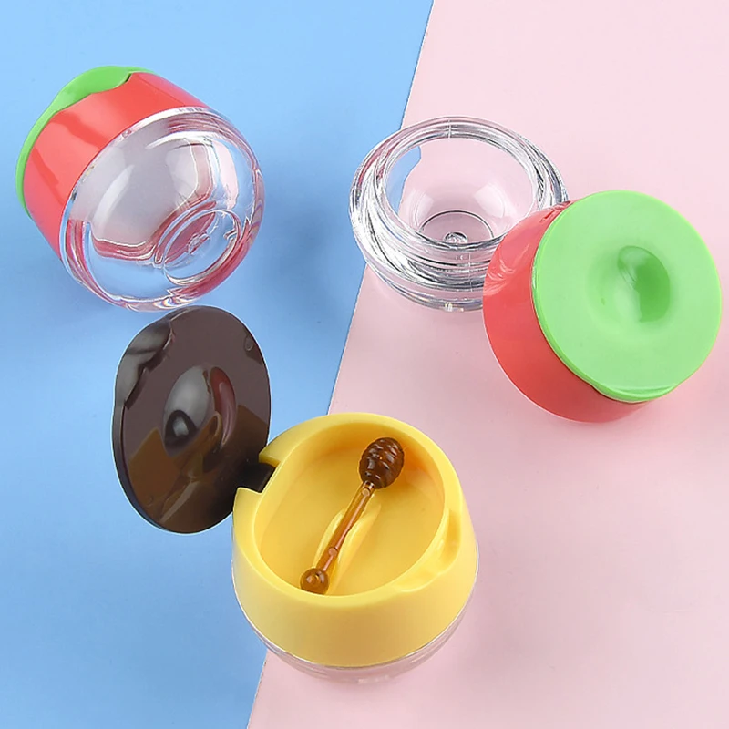 6g Empty Lip Masque Box With Spoon Multi-purpose Refillable Convenient Travel Empty Lip Balm Makeup Jar Pot