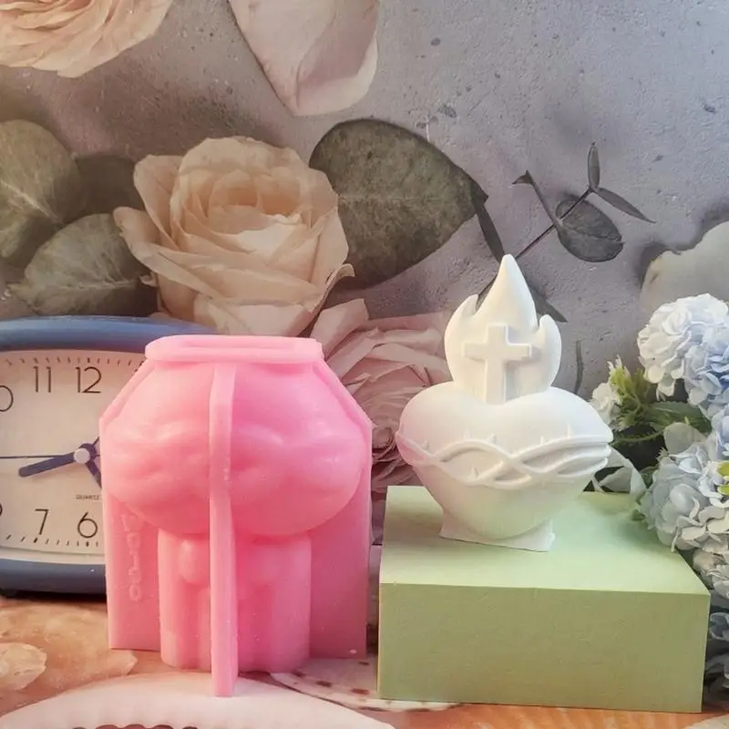 R3MC Flexible Silicone Mold Moulds Heart Pattern Resin Mold Handmade Tool