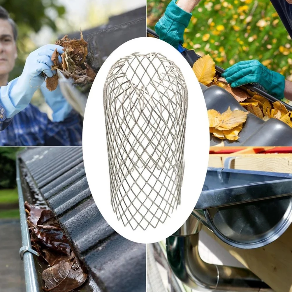 

3pcs Leaf Filter Downspout Strainer Net Aluminum Flexible Gutter Extension Drain Pipe Expandable Reusable Lightweight Easy