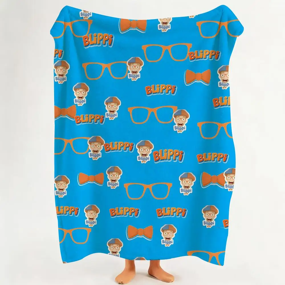 show B-Blippi Throw Flannel Throw Blanket Suitable for Sofa、Living Room、Bedroom
