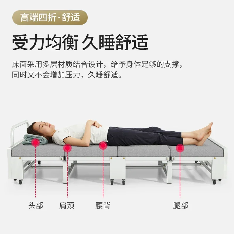 Light luxury folding bed Lunch break Single bed Office portable bed