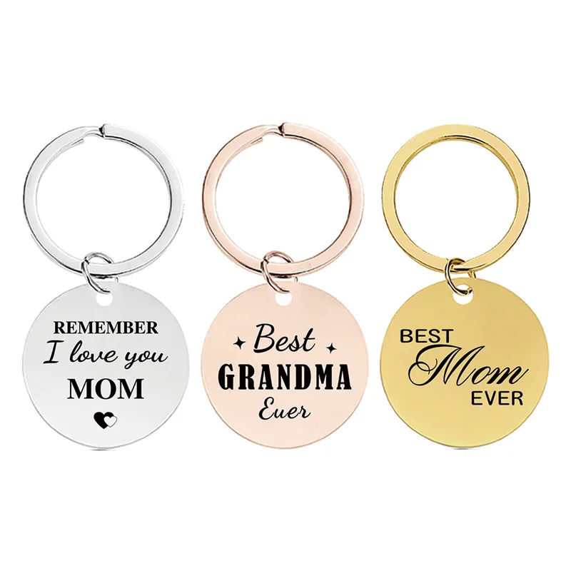 Personalized Key Chain Custom Stainless Steel Key ring DIY Jewelry Gifts Wholesale