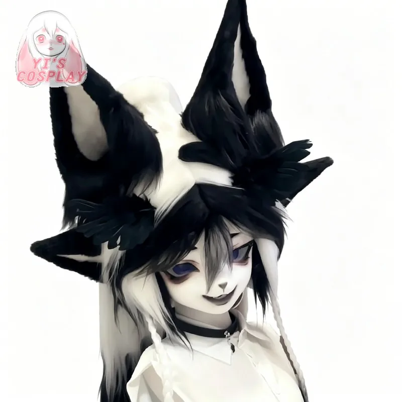 Full Head Yis Cosplay Handcraft Customized Fursuit Kemono Head Custom Fursuit head Furry Kigurumi Head Kemono Headsets Beas