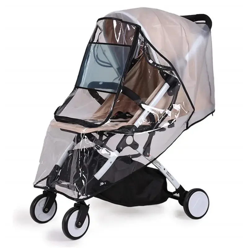 

Universal Clear EVA Stroller Rain Cover Weather Shield for Baby Travel Windproof Waterproof to Protect from Dust Snow