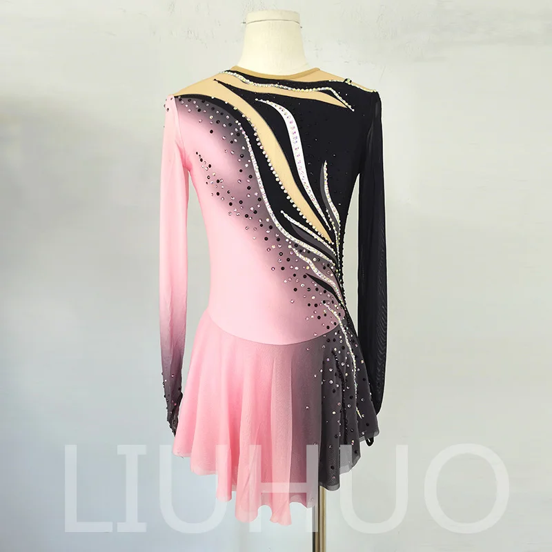 

LIUHUO Ice Figure Skating Dress Girls Women Teens Stretchy Spandex Competition Wholesale