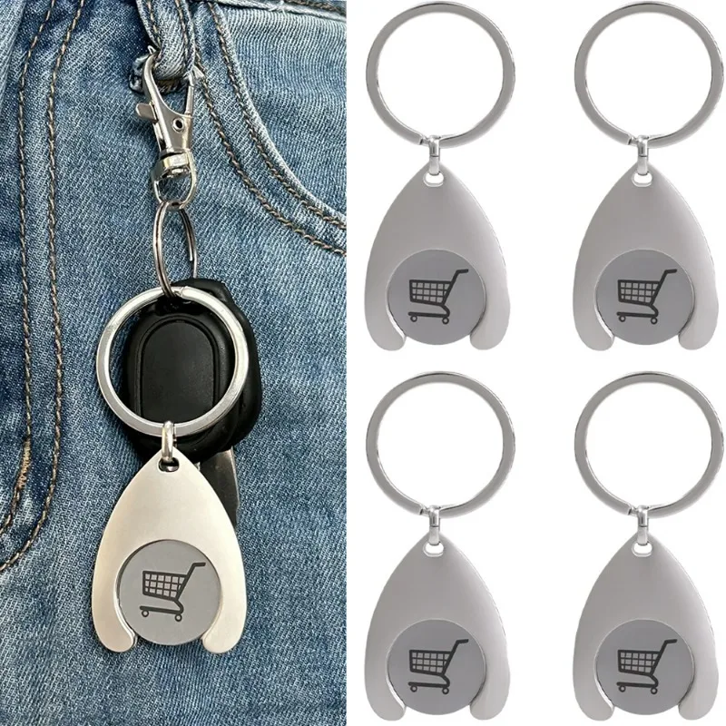 المحمولة عربة التسوق رمز المفاتيح سحر عربة معدنية رمز Keyrings مفيد رمز عملة إدراج قلادة الديكور الحرف
