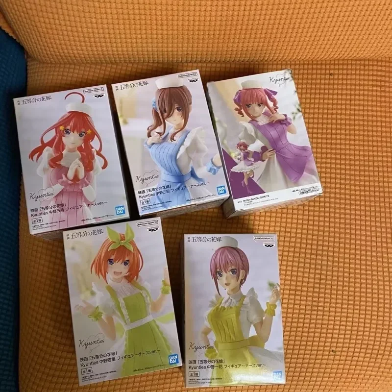 Bandai-figuras de acción de los Quintuplets, juguetes de colección de adornos, Nakano, Nino, Ichika, Nakano, Miku, Nakano, Itsuki, Yotsuba