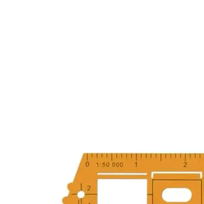1:50000 Scale Drawing Template Ruler Standard Symbol Geometry Plastic Graphic Marking Plotting Tool For Surveying Mapping Design