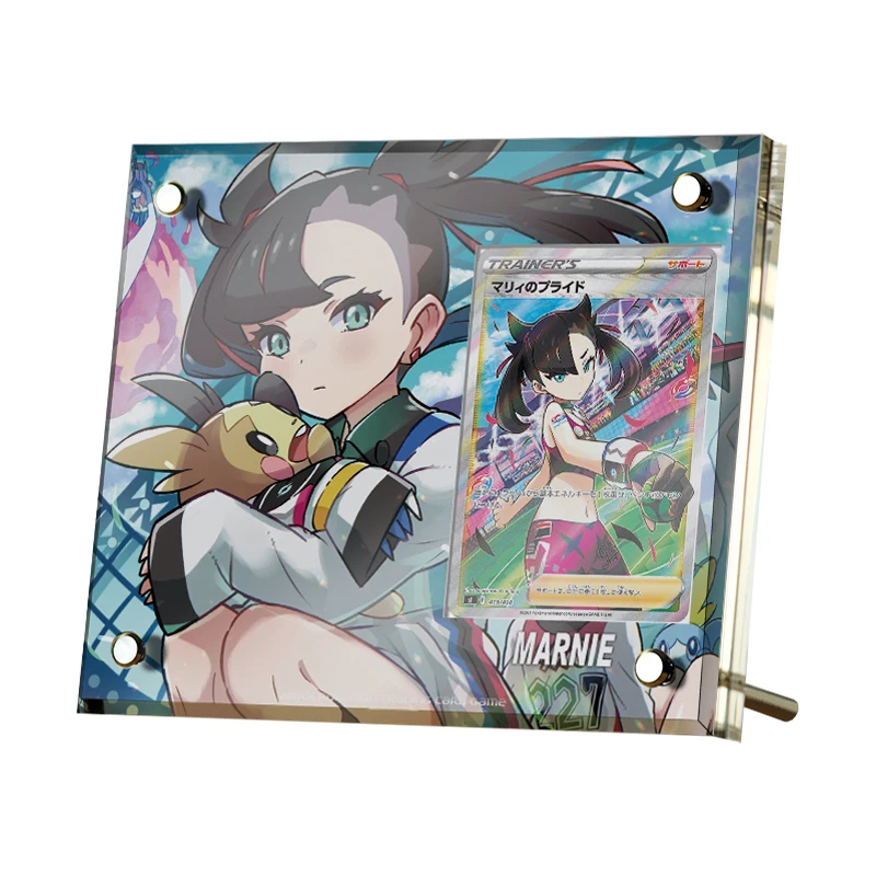 New PTCG Card Display Stand Iono Acerola Sylveon Miriam Lillie Cynthia Acrylic Card Brick Photo Frame Toy Gift Not Include Cards