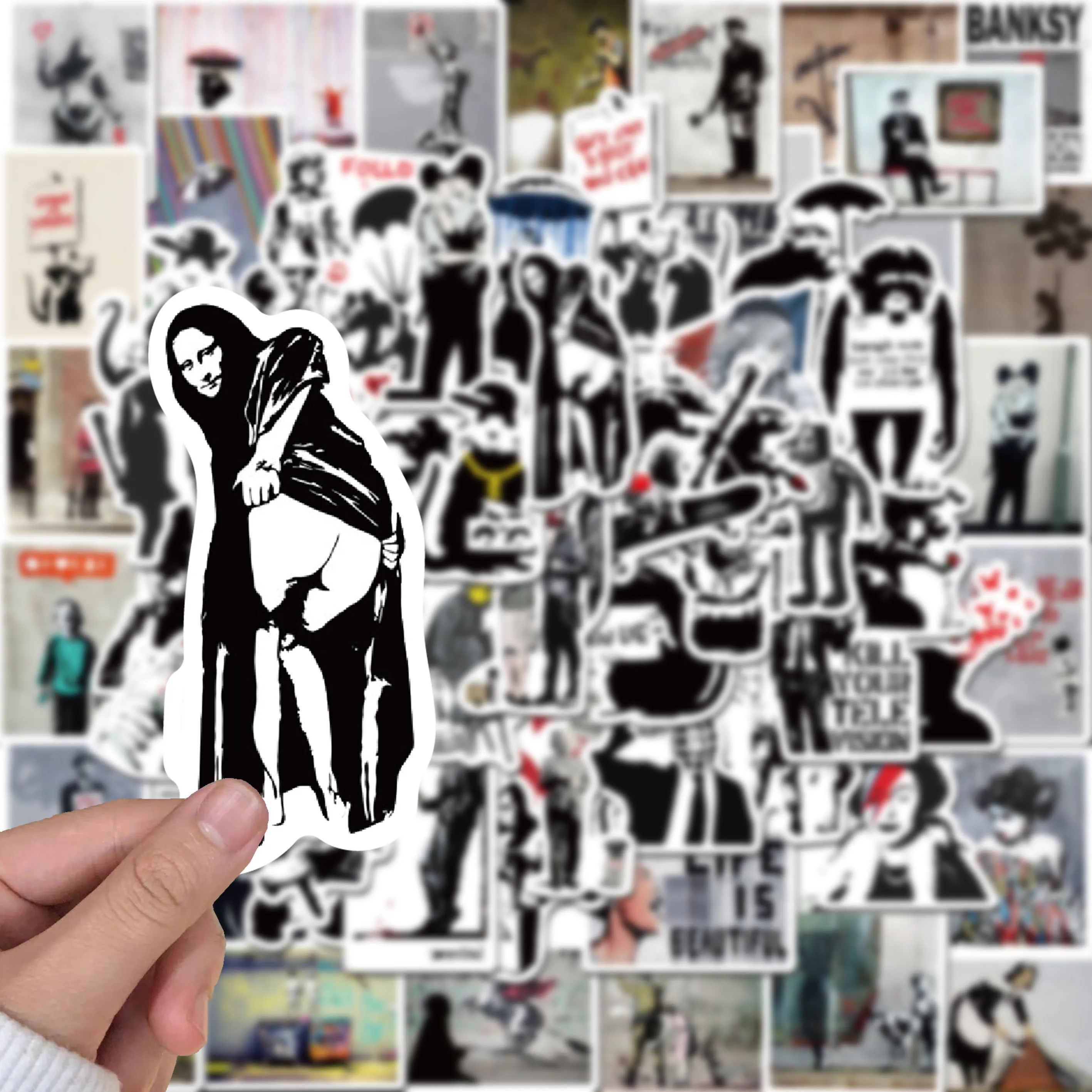 67pcs Banksy Stickers banksy art graffiti Stickers for DIY Luggage Laptop Skateboard Motorcycle Bicycle Sticker