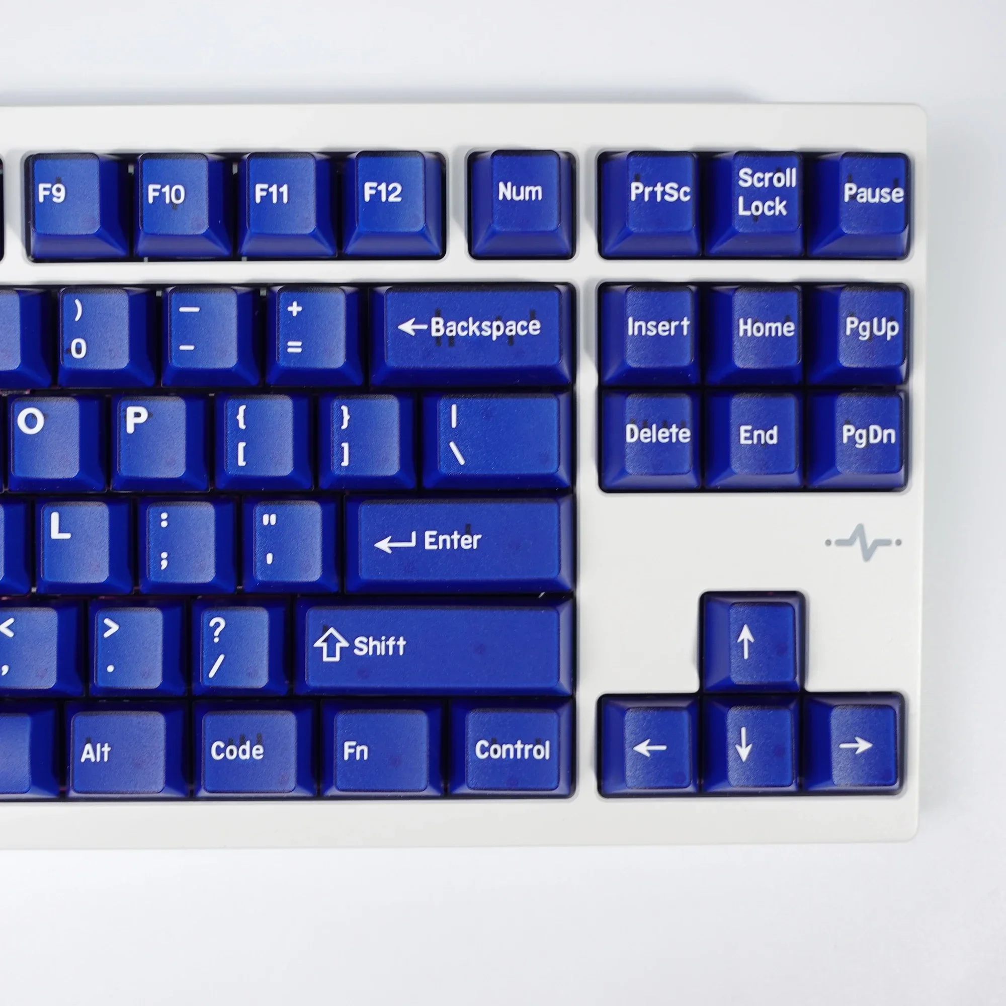KBDiy 174 Keys PBT Cherry Profile Blue Jade Keycaps for Game Mechanical Keyboard Double Shot DIY for Aula F75 F87 F99 Key Caps