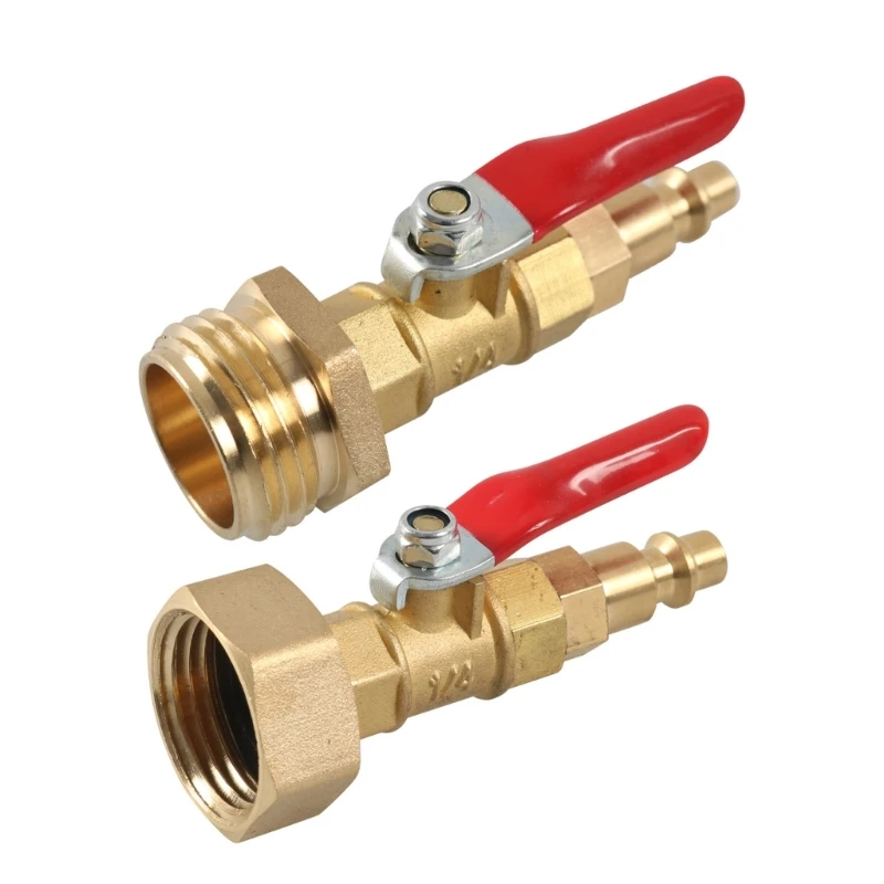 Winterize Adapter with 1/4Inch Male Quick Connecting Plug and 3/4inch Male GHT Thread, 1/4 Inch Male and 3/4 Inch Female