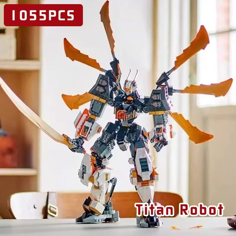 

1055 шт. Kou's Titan строительные блоки Phantom Ninja 71821 DIY сборка кирпичей модель игрушки украшения на день рождения и Рождество подарки