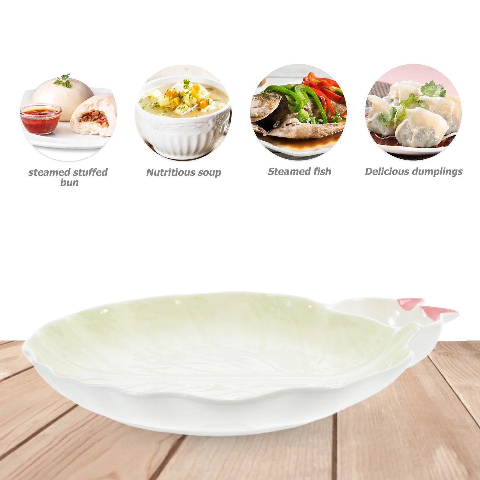 

Adorable Ceramic Plate Stylish Dessert Salad Serving Tray Home Kitchen Decor Practical Gift Friends Family Cute Plate