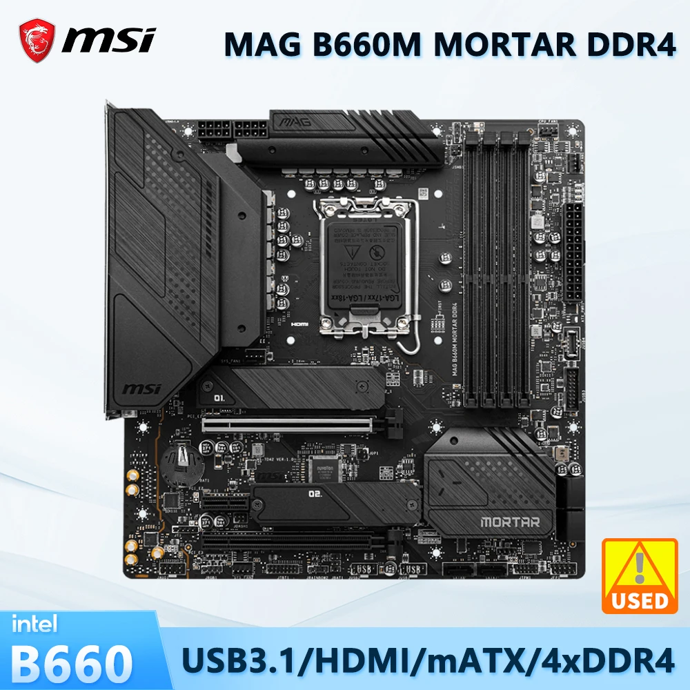 MSI B660 Motherboard MAG B660M MORTAR LGA1700 Mainboard support 14600 14400 13700KF 13100F 12700 cpu DDR4 5333MHz 192GB NVME M.2