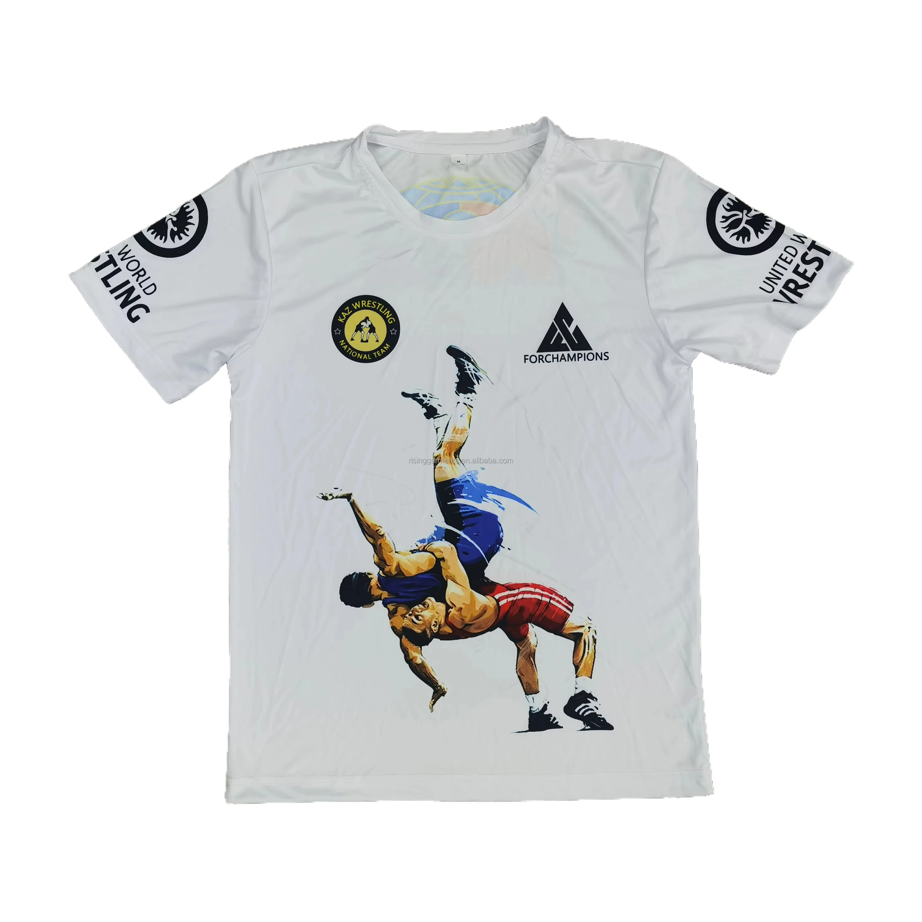 Kinder-T-Shirt für den Wrestling-Trainingsplatz der Iranischen Nationalmannschaft, Marineblaues Kurzarm-Oberteil, Ideal für Sportübungen & Fitnessbekleidung Moto – Detail 6