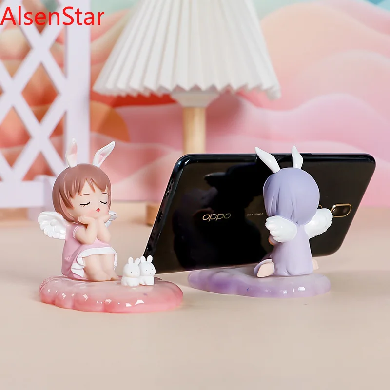 Lovely Annie Baby Ornament Mobile Phone Bracket Resin Doll Furnishing Wedding Birthday Gift TV Cabinet Porch Home Decoration