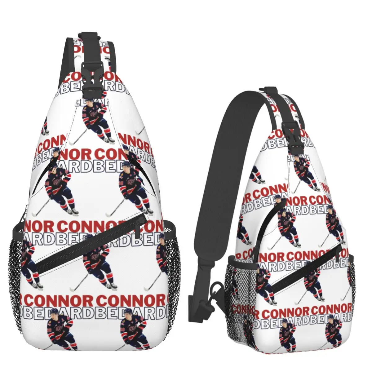 كونور ماك ديفيد 97 لإدمونتون أويلرز المشجعين حقيبة صدر للرجال الرجال الرافعة حقيبة ظهر كروسبودي حقيبة صدر للرجال المشي لمسافات طويلة Daypack حقيبة كتف