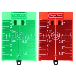 1PCS inch/cm Laser Target Card Plate For Green/Red Laser Level Suitable For Line Lasers 11.5cmx7.4cm