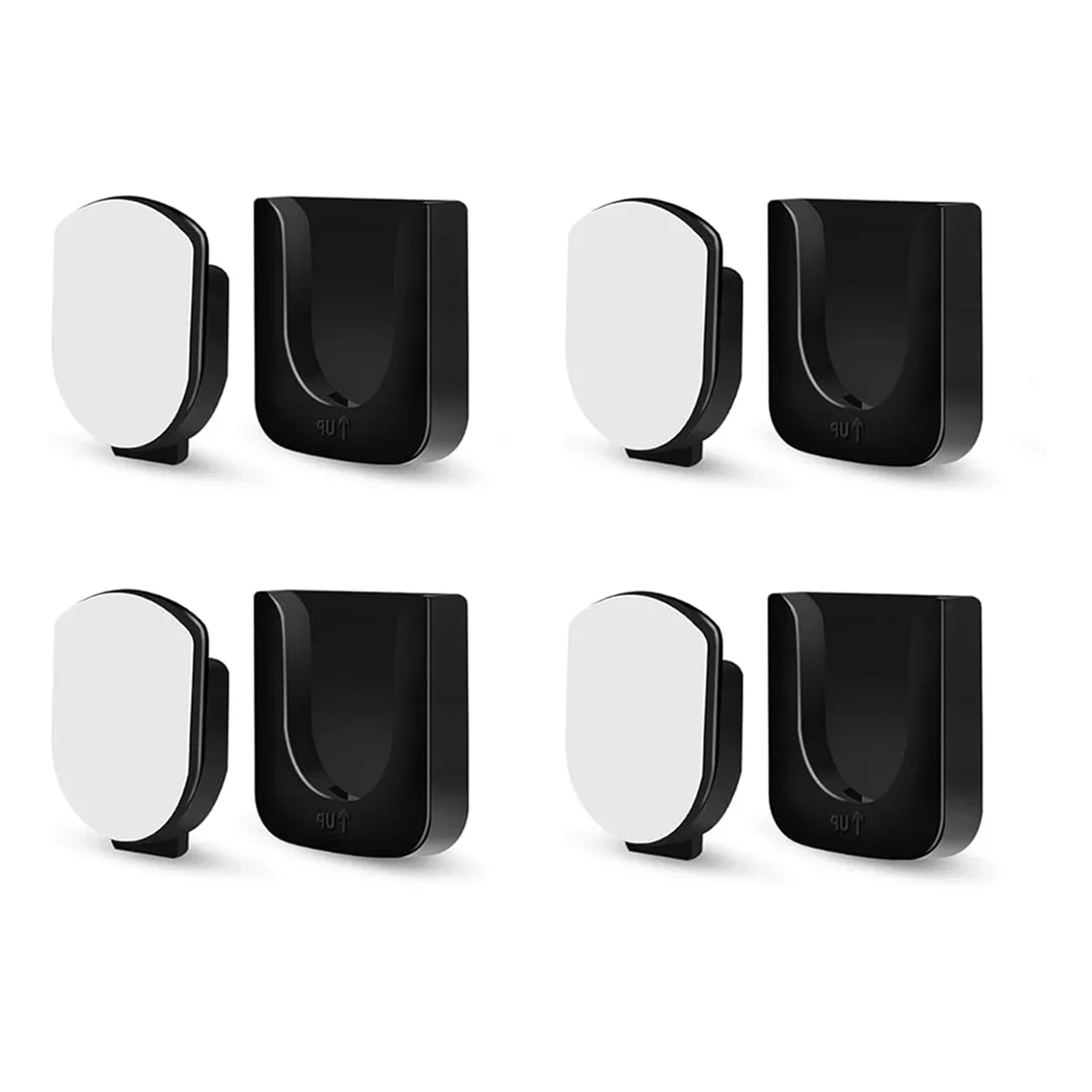 Magnetic Remote Control Holder Wall Mount, 4 Pair Remote Control Organizers Storage Self-Adhesive TV Remote Black Tv cover