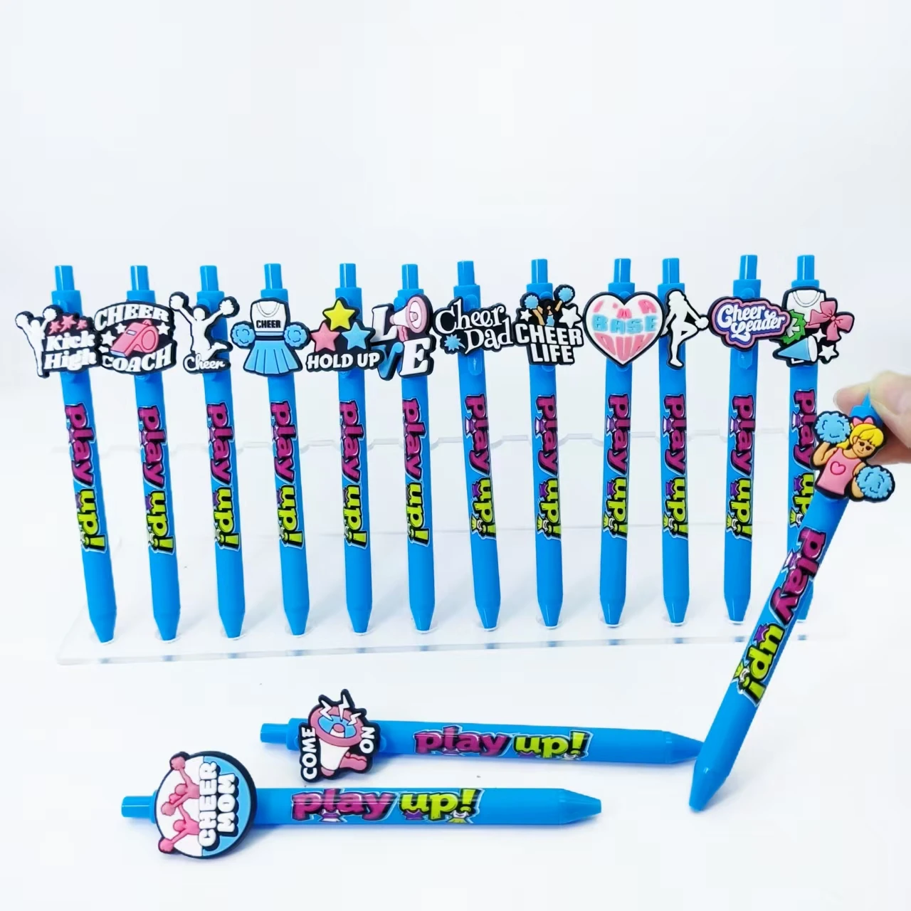 

8/16 шт., шариковая ручка для черлидинга на тематике, шариковая ручка для черлидинга, ежедневная шариковая ручка с нашивками, повседневное офисное обучение, нейтральная ручка