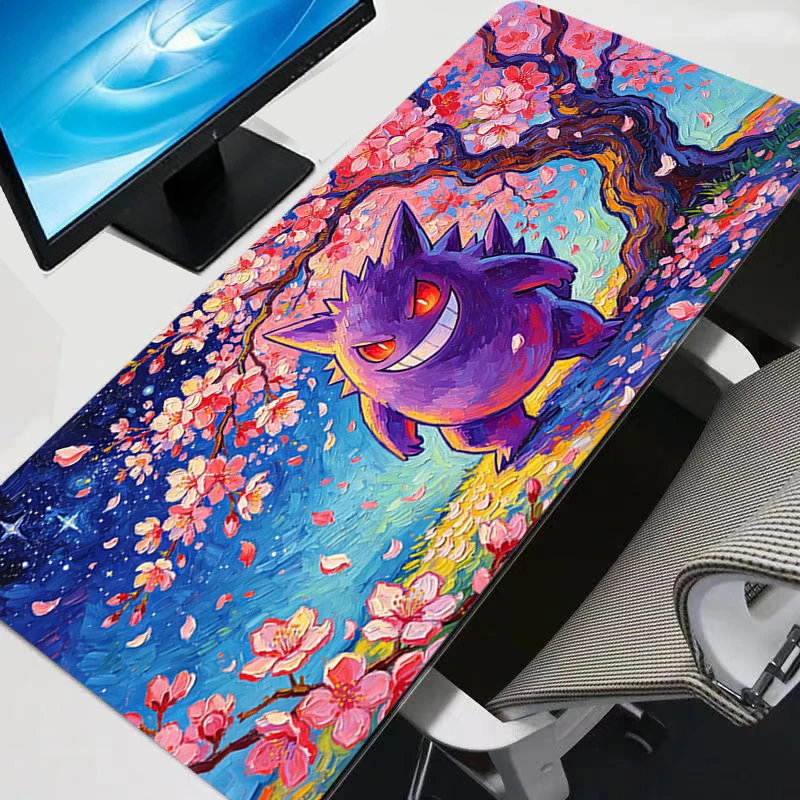 Pokemon Gamer Cherry Blossom Mouse Pad Professional eSports Game Players Speed Rubber Rug Game Desk Mousepad Keyboard Mat