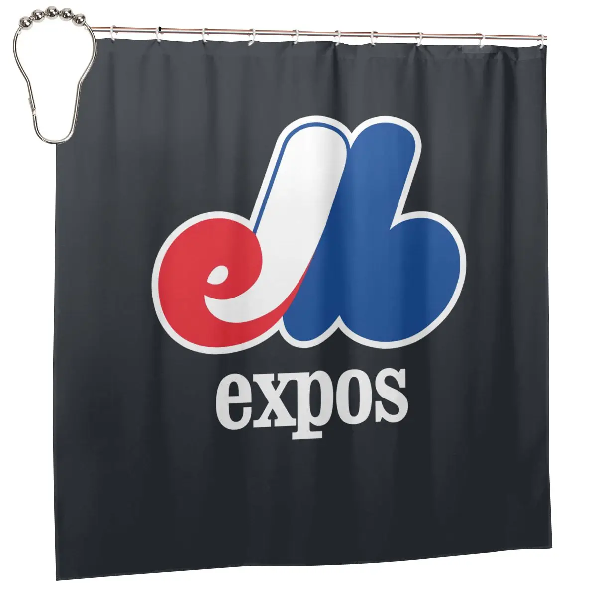 Montreal Expos เบสบอลคิวเบกแคนาดา Royal ผ้าม่านห้องน้ำผ้าม่านแฟชั่น Bath Decor คุณภาพดี