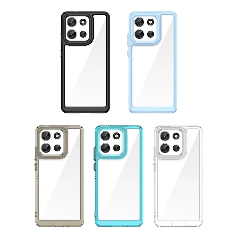 

Skinlee Case For Moto G86 Power Transparent Clear Plastic Rugged Armor Shell For Moto G86 Power Phone Cover