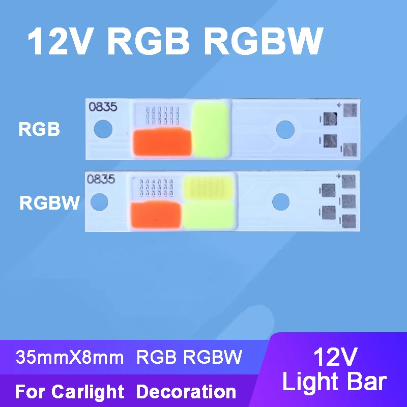 9V - 12V 18W 24W RGB RGBW 35mm LED COB Light per la decorazione dell\'auto luce fai da te