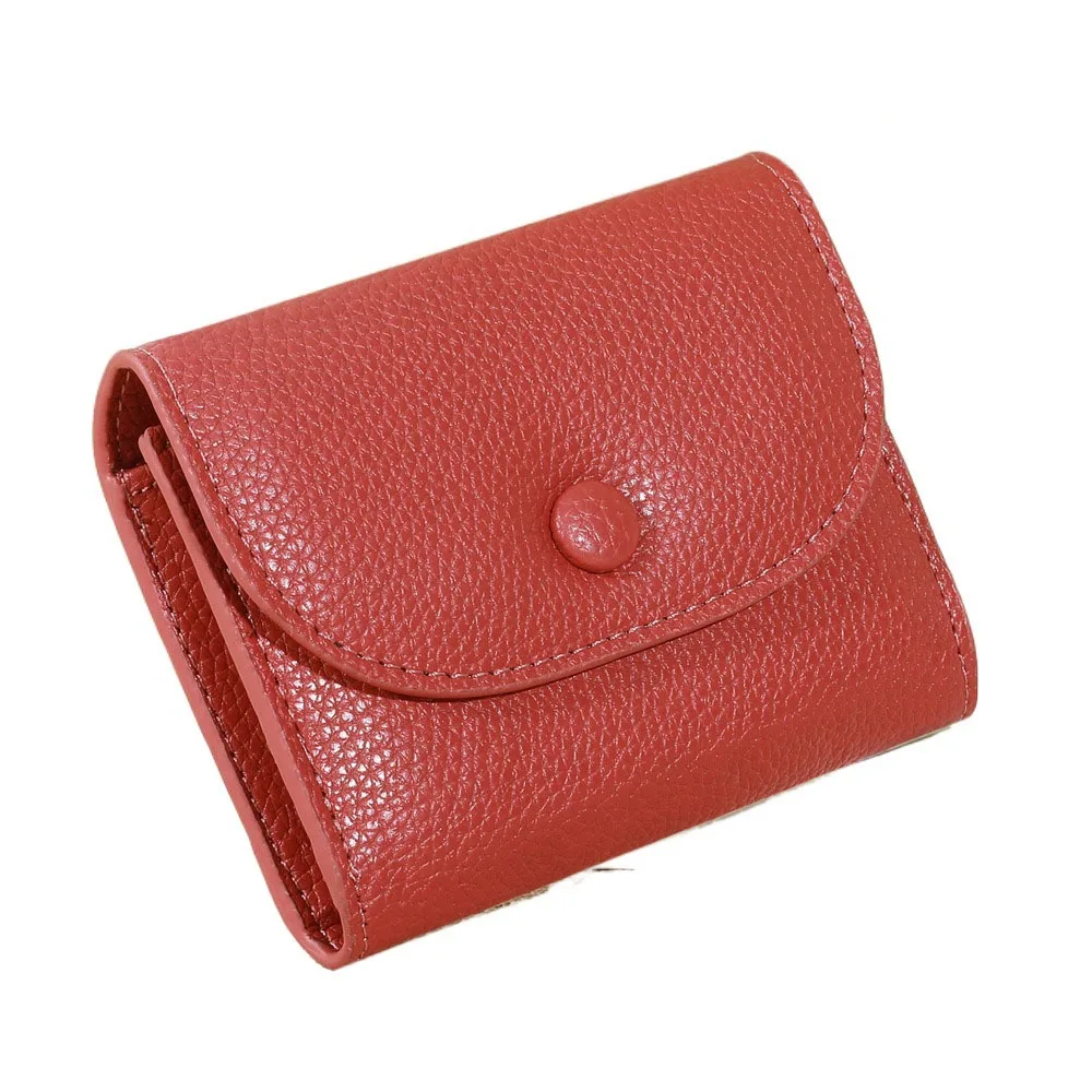 Soft Zipper Women's Wallet Pu Leather Practical Card Holder Multifunctional Business Card Bag Mini Coin Purse Unisex