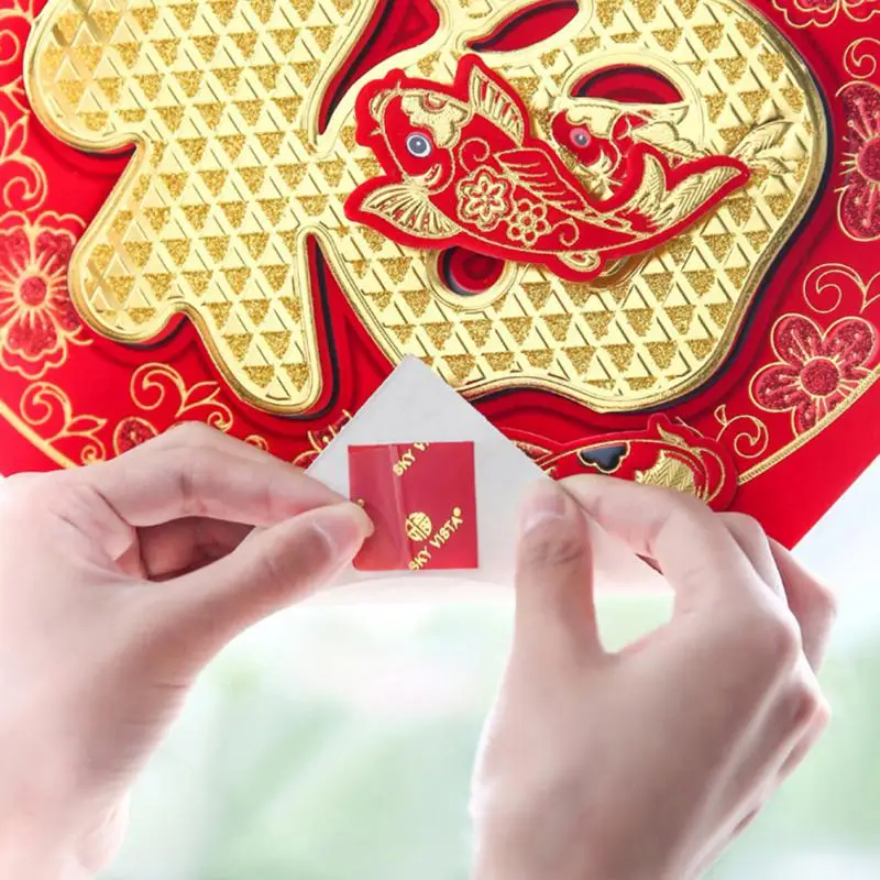 Adesivo acrilico rosso senza tracce forte elastico conveniente prodotti per la casa distico Stick Pvc cancelleria per ufficio ad alta viscosità