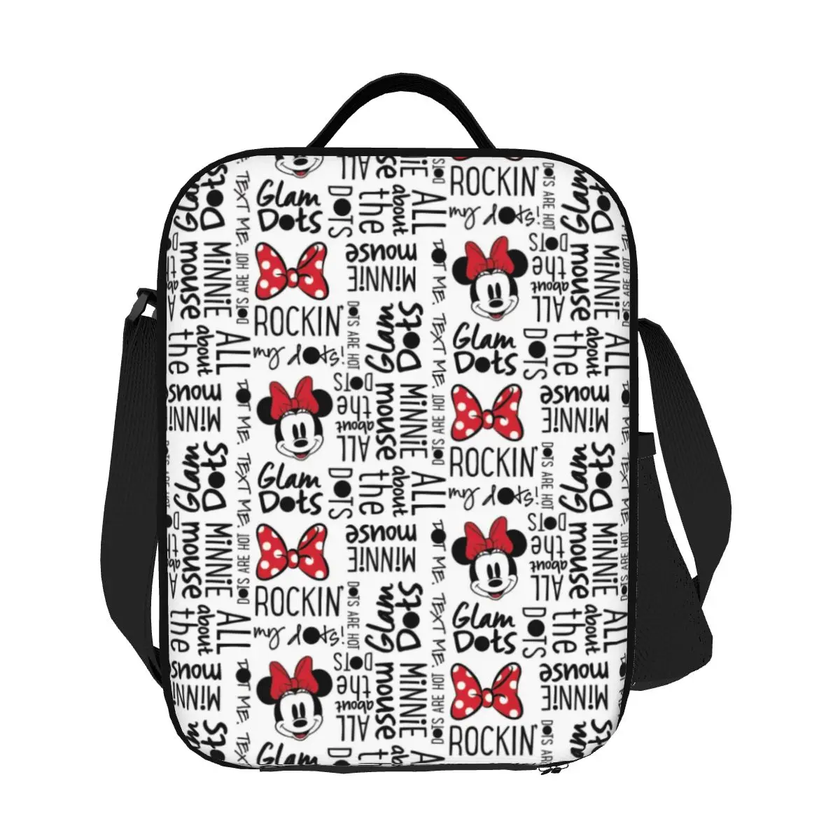 

Custom American TV Animation Mickey Mouse Insulated Lunch Bags Camping Travel Resuable Cooler Thermal Bento Box Women Children